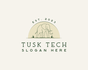 Tusk - Wildlife Elephant Safari logo design