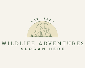 Wildlife Elephant Safari logo design