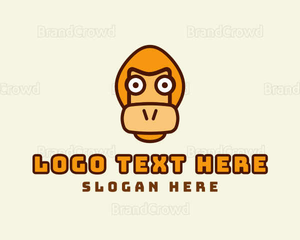 Monkey Orangutan Face Logo