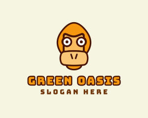 Monkey Orangutan Face  logo design