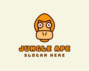 Monkey Orangutan Face  logo design