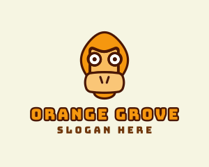 Orangutan - Monkey Orangutan Face logo design