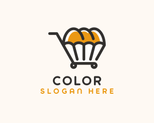 Baked Goods - Bread Shopping Cart logo design