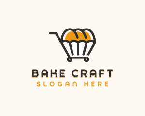 Bread Shopping Cart logo design