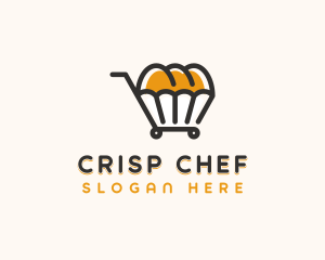 Bread Shopping Cart logo design