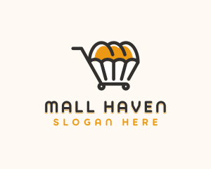 Bread Shopping Cart logo design