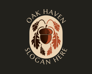 Oak - Nature Acorn Leaf logo design