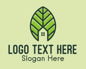 Green - Leaf House Property logo design