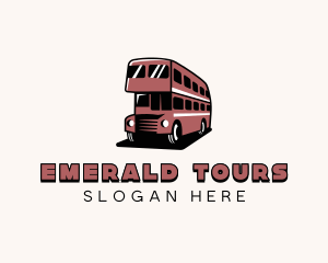 Double Decker Bus Vehicle logo design