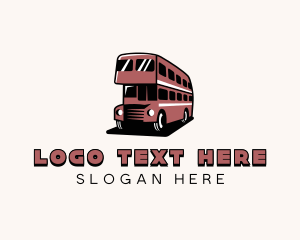 Double Decker Bus Vehicle Logo