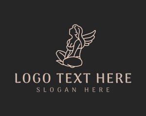 Sitting Woman Angel Logo