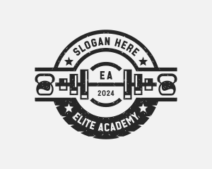 Gym Equipment - Gym Fitness Weightlifting logo design
