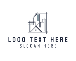 Storhouse - Building House Blueprint logo design