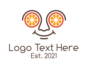 Lens - Orange Citrus Spectacles logo design