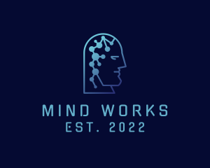 Human Neuroscience Mind logo design