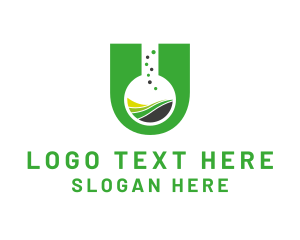 Initial - Chemical Letter U logo design