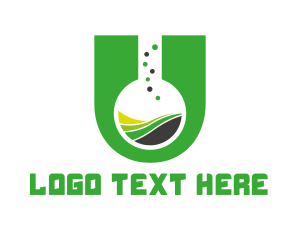 Letter U - Chemical Letter U logo design