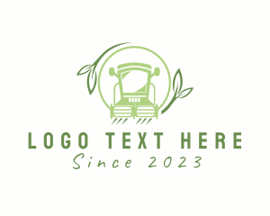 Leaf - Gardening Lawn Mower logo design