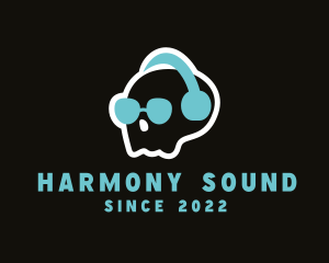 Band - Skull Headphones DJ logo design