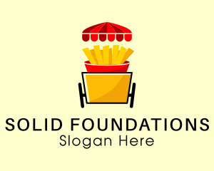 Fries Food Cart  Logo