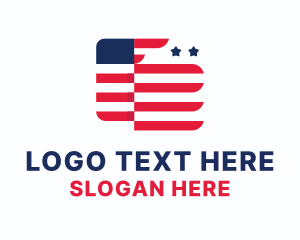 American - America Flag Patriot logo design