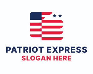 America - America Flag Patriot logo design