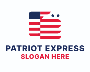 America Flag Patriot logo design