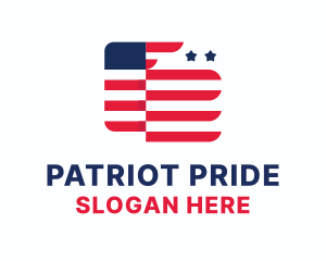 America Flag Patriot logo design