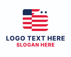 Political - America Flag Patriot logo design
