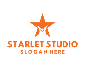 Actress - Star Human Hollywood logo design