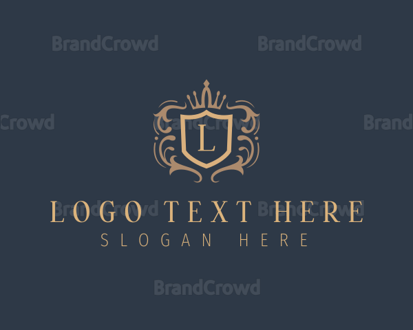 Luxury Heraldic Crown Shield Logo