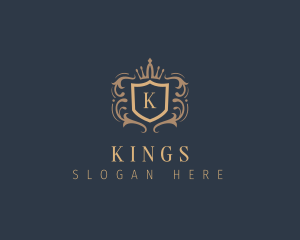 Luxury Heraldic Crown Shield  logo design