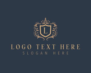 King - Luxury Heraldic Crown Shield logo design