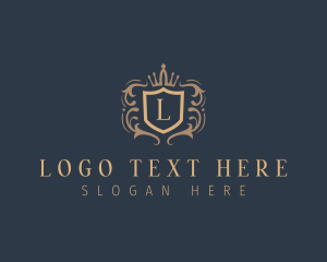 Luxury Heraldic Crown Shield  Logo