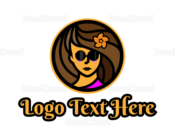 Woman Shades Vacationer Logo