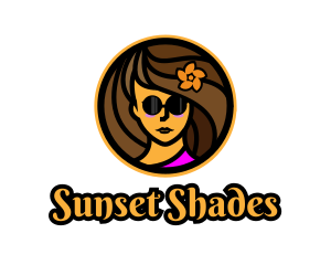 Shades - Woman Shades Vacationer logo design