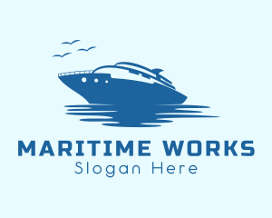 Travel Cruise Ship logo design