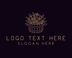 Potted Plants - Garden Flower Plant logo design