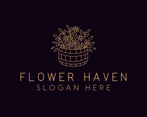 Garden Flower Plant logo design