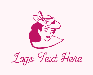 Housewife - Fashion Hat Woman logo design