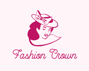 Fashion Hat Woman  logo design