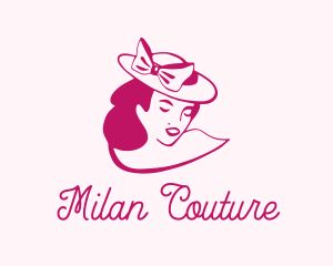 Fashion Hat Woman  logo design