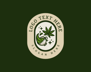 Marijuana - Weed Tea Beverage logo design