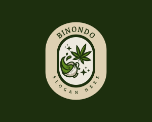 Natural - Weed Tea Beverage logo design