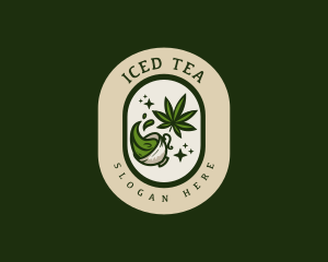 Weed Tea Beverage logo design