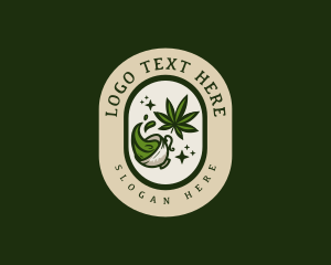 Ganja - Weed Tea Beverage logo design