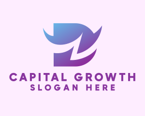 Gradient Purple Letter D Logo