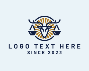 Law School - Stag Justice Scales logo design