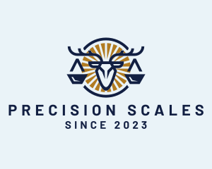 Scales - Stag Justice Scales logo design
