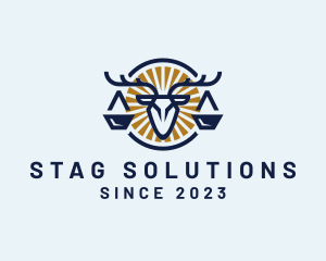 Stag Justice Scales  logo design